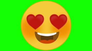 emoji reazione, emoji verde schermo, cuore occhi emoji, bello reazione emoji video