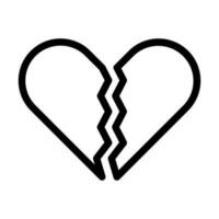 Broken Heart Icon Design vector