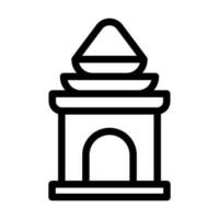 Temple Vector Thick Line Icon For Personal And Commercial Use.