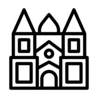 Castle Vector Thick Line Icon For Personal And Commercial Use.