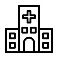 Hospital Vector Thick Line Icon For Personal And Commercial Use.