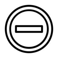 Do Not Enter Vector Thick Line Icon For Personal And Commercial Use.