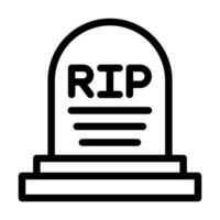 Grave Vector Thick Line Icon For Personal And Commercial Use.