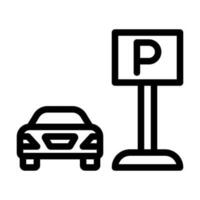 Parking Vector Thick Line Icon For Personal And Commercial Use.