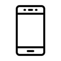 Mobile Phone Vector Thick Line Icon For Personal And Commercial Use.