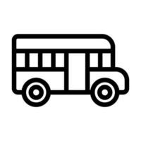 School Bus Vector Thick Line Icon For Personal And Commercial Use.