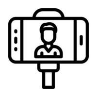 Selfie Vector Thick Line Icon For Personal And Commercial Use.