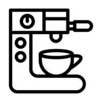 Coffee Machine Vector Thick Line Icon For Personal And Commercial Use.