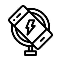 Wireless Charger Vector Thick Line Icon For Personal And Commercial Use.