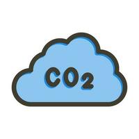 Co2 Thick Line Filled Colors For Personal And Commercial Use. vector