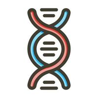 DNA Thick Line Filled Colors For Personal And Commercial Use. vector