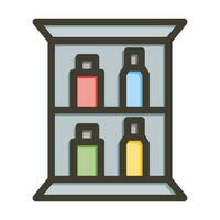 Medicine Cabinet Thick Line Filled Colors For Personal And Commercial Use. vector