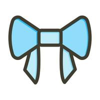 Bow Tie Thick Line Filled Colors For Personal And Commercial Use. vector