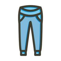 Joggers Thick Line Filled Colors For Personal And Commercial Use. vector