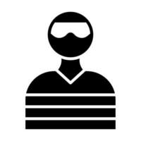 Robber Vector Glyph Icon For Personal And Commercial Use.