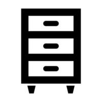 File Cabinet Vector Glyph Icon For Personal And Commercial Use.