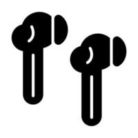 auriculares vector glifo icono para personal y comercial usar.