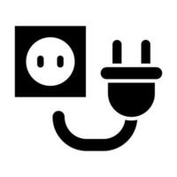 Wall Plug Vector Glyph Icon For Personal And Commercial Use.