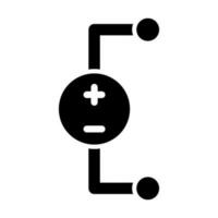 DC Voltage Source Vector Glyph Icon For Personal And Commercial Use.