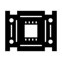 tarjeta de circuito impreso tablero vector glifo icono para personal y comercial usar.