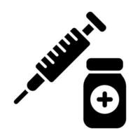 Injection Vector Glyph Icon For Personal And Commercial Use.