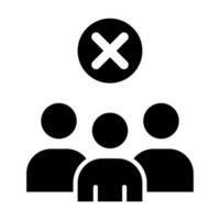Avoid Crowds Vector Glyph Icon For Personal And Commercial Use.