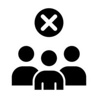 Avoid Crowds Vector Glyph Icon For Personal And Commercial Use.