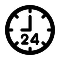 24 Hours Vector Glyph Icon For Personal And Commercial Use.