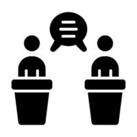 Debate Vector Glyph Icon For Personal And Commercial Use.