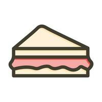 Sandwich Thick Line Filled Colors For Personal And Commercial Use. vector