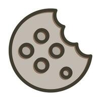 Cookies Thick Line Filled Colors For Personal And Commercial Use. vector