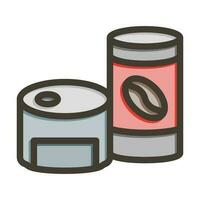 Canned Food Thick Line Filled Colors For Personal And Commercial Use. vector