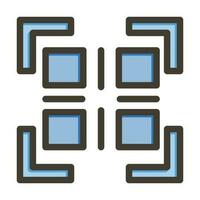 Qr Code Thick Line Filled Colors For Personal And Commercial Use. vector