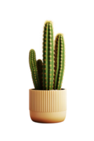 cactus en un cerámico florero. ai generado png