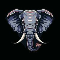 elefante cabeza mascota logo para deporte elefante camiseta diseño. elefante logo. elefante pegatina vector