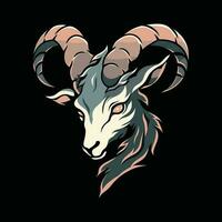 Goat Head Mascot Logo for Esport. Goat T-shirt Design. Goat Logo. Goat Sticker vector