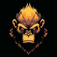 Gorilla Mascot Logo for Esport. Gorilla T-shirt Design. Gorilla Logo. Gorilla Sticker vector