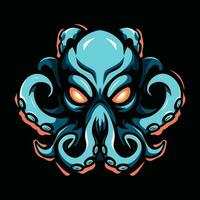 Octopus Mascot Logo for Esport. Octopus T-shirt Design. Octopus Logo. Octopus Sticker vector