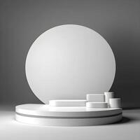 3d background product display podium scene. stand to show product product. photo