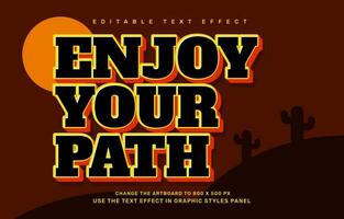 Enjoy your path editable text effect template vector