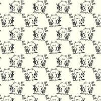 cute cat vector pattern for tee print and background wallpaper