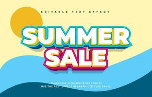 summer sale editable text effect template vector