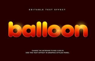 Balloon text effect vector