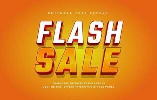 Flash sale text effect vector