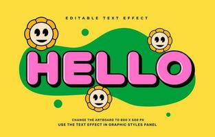 cartoon text effect vector