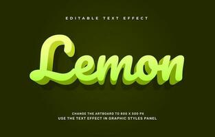 lemon text effect vector