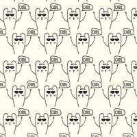 cute bear vector pattern for tee print and background wallpaper