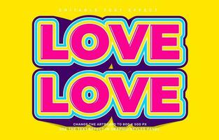 Love editable text effect template vector