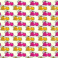 cute cat vector pattern for tee print and background wallpaper