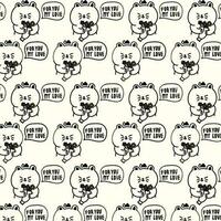 cute cat vector pattern for tee print and background wallpaper